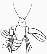 Ä°llustration of cartoon Crawfish