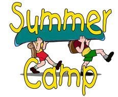 Colorful summer camp clipart
