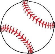 baseball ball in graphic representation