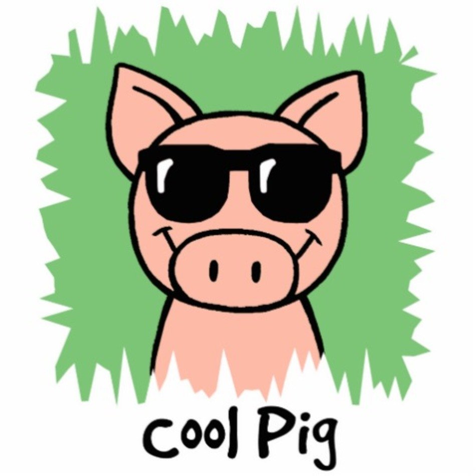 Cool Cartoon Pig Clip Art