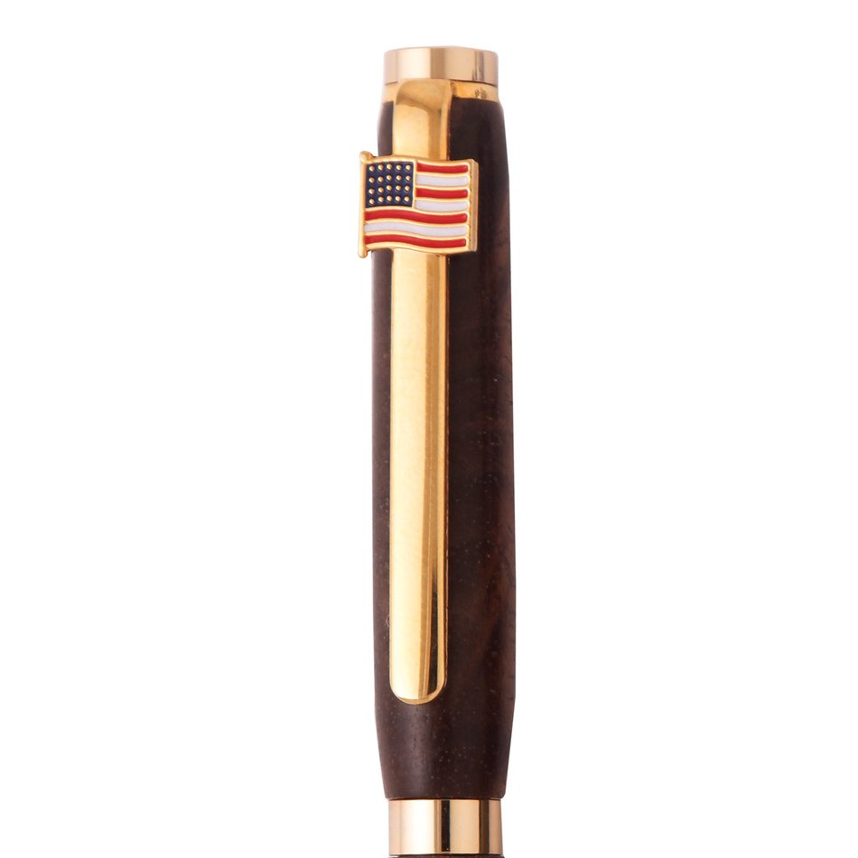 american flag on pen
