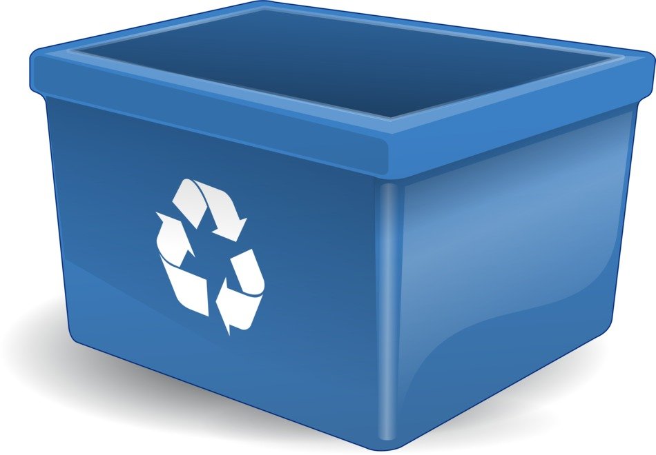 Blue Recycle Bin
