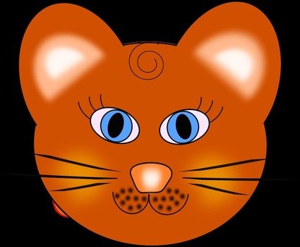 orange cat face