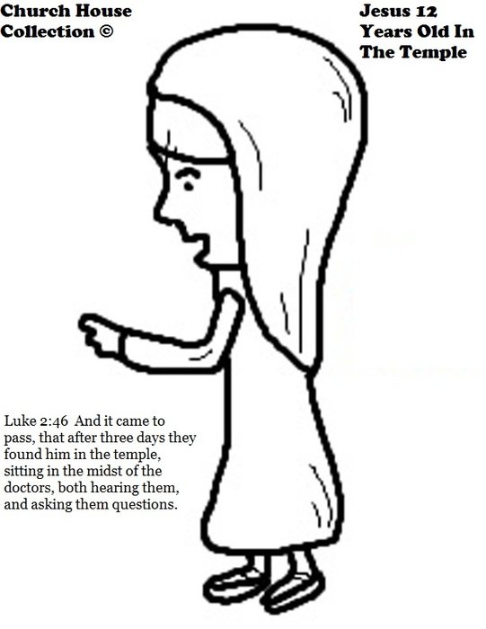 Jesus Teaching In The Temple Coloring Page