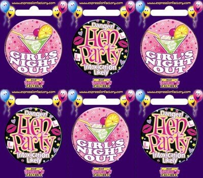 Badge Hens Night Rosette Pink