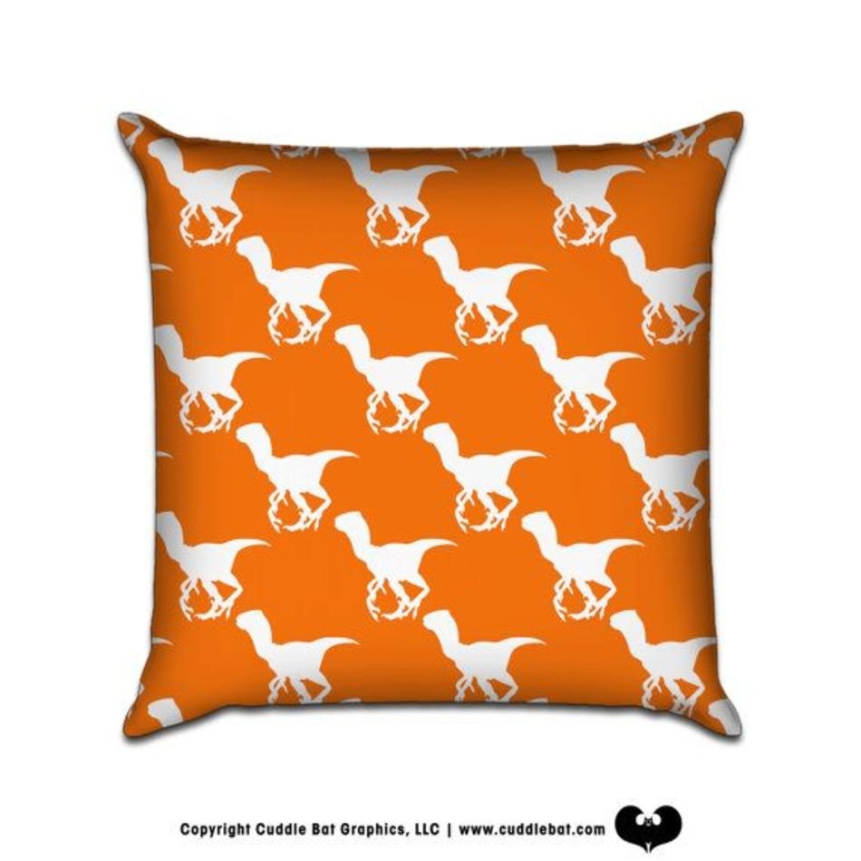 Velociraptor Original Pattern Sofa Throw Pillow By Cuddlebat $3500