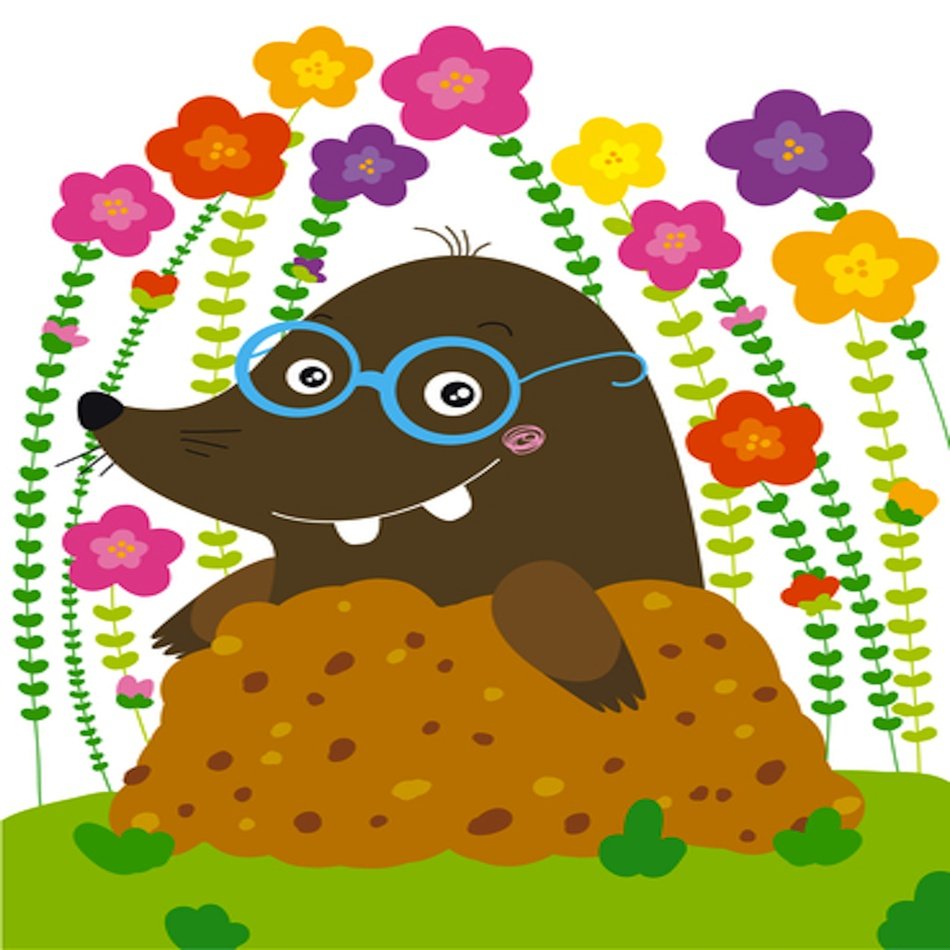 Mole Day with flower clipart