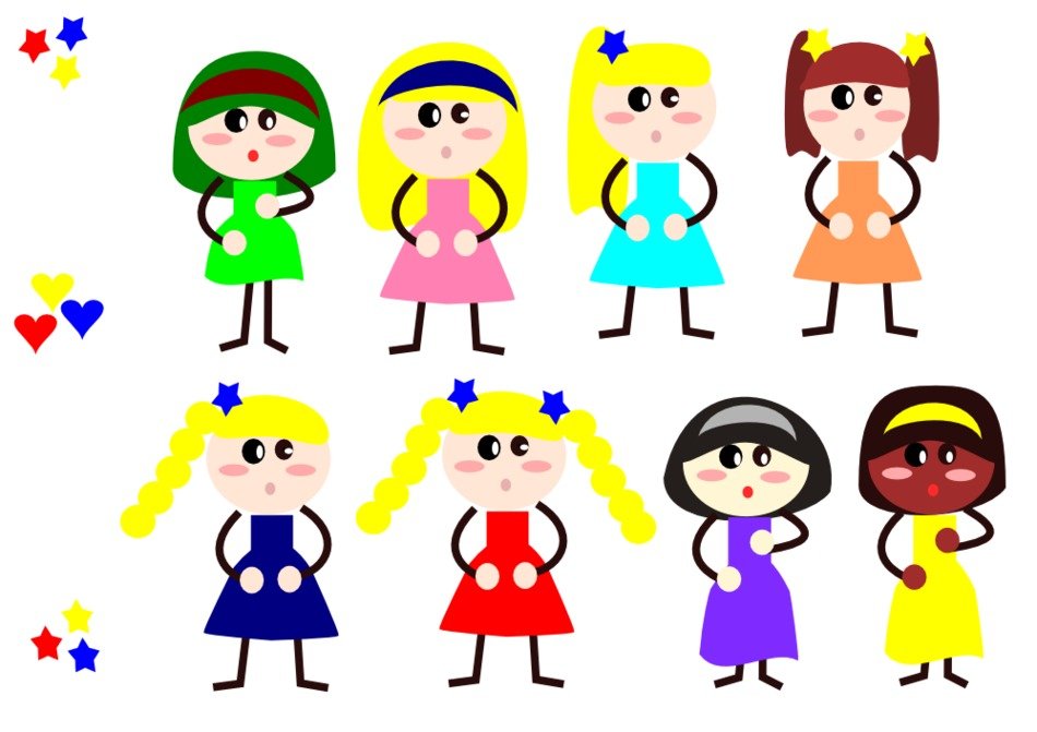 Girls Stickfigure drawing