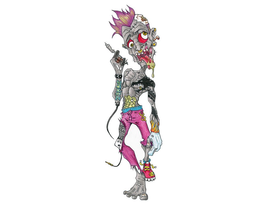 zombie with tattoos