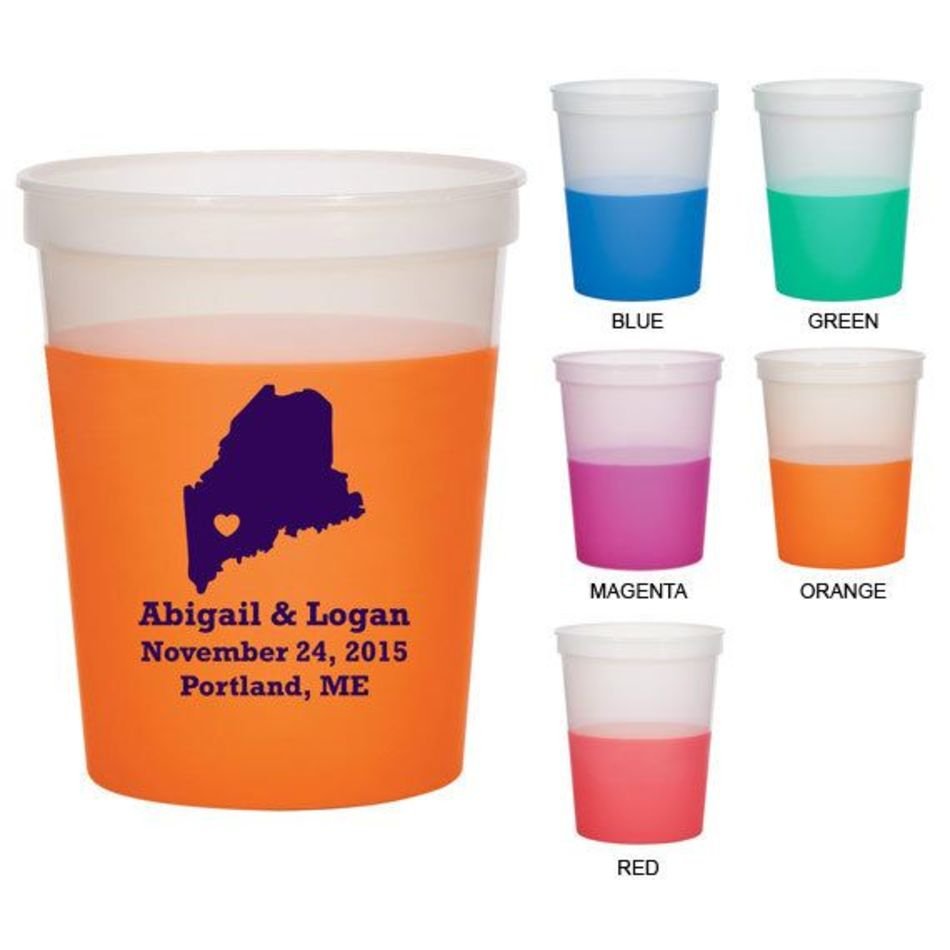 16 Oz Custom Party Cups Clipart 1258 State Of Maine Wedding Mood