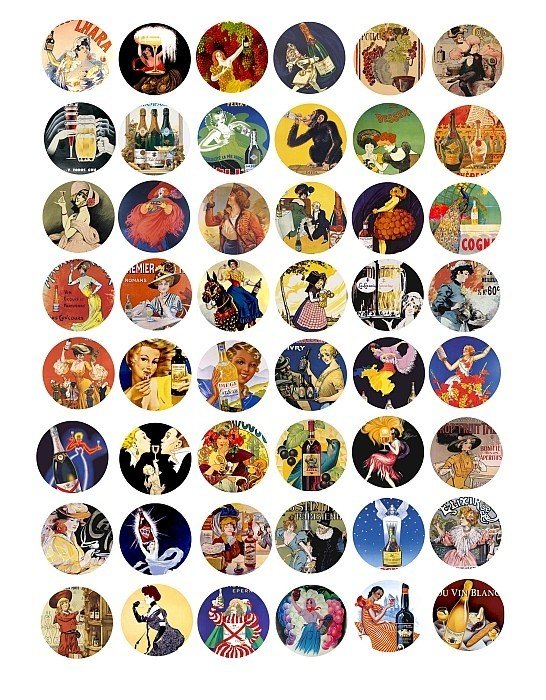 Vintage Clip Art Drinking Alcohol
