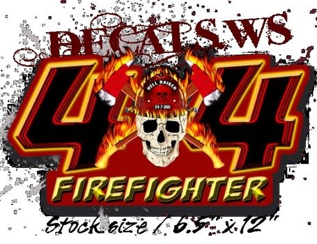 Firefighter Skull Decals N2