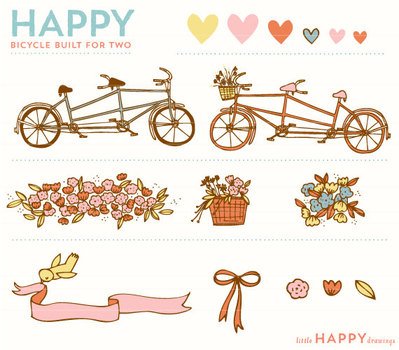 Bicycle Built For Two Clip Art N4