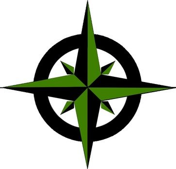 Green Compass Clip Art