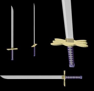 Katana I Made On 3DS Max Belongs To One Of My OCs