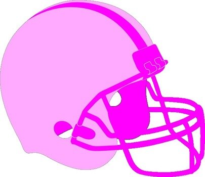 Pink Football Helmet Clip Art N6