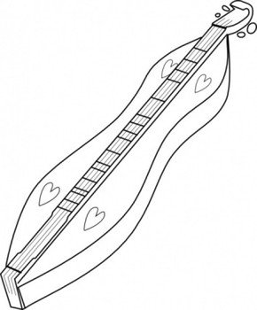 Mountain Dulcimer Clip Art N2