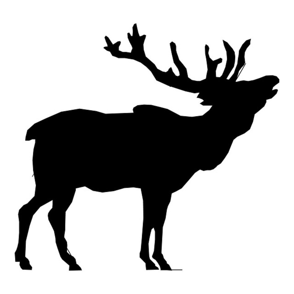 Elk Head Silhouette Clip Art N3