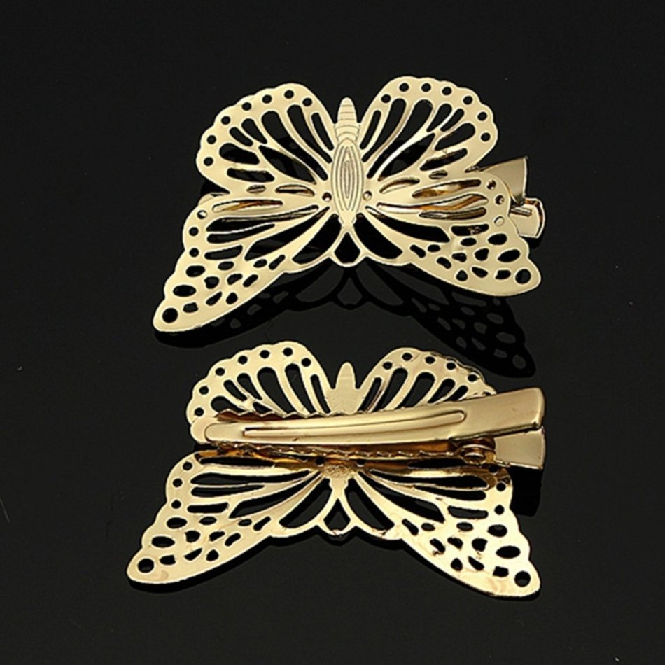 Hair Accessory Barrette Hollow Out Metal Hairpin Butterfly Clip