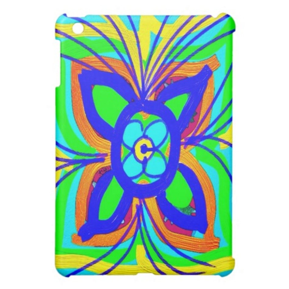 Butterfly Flower Kids Doodle Teal Turquoise Blue Lime Green Royal