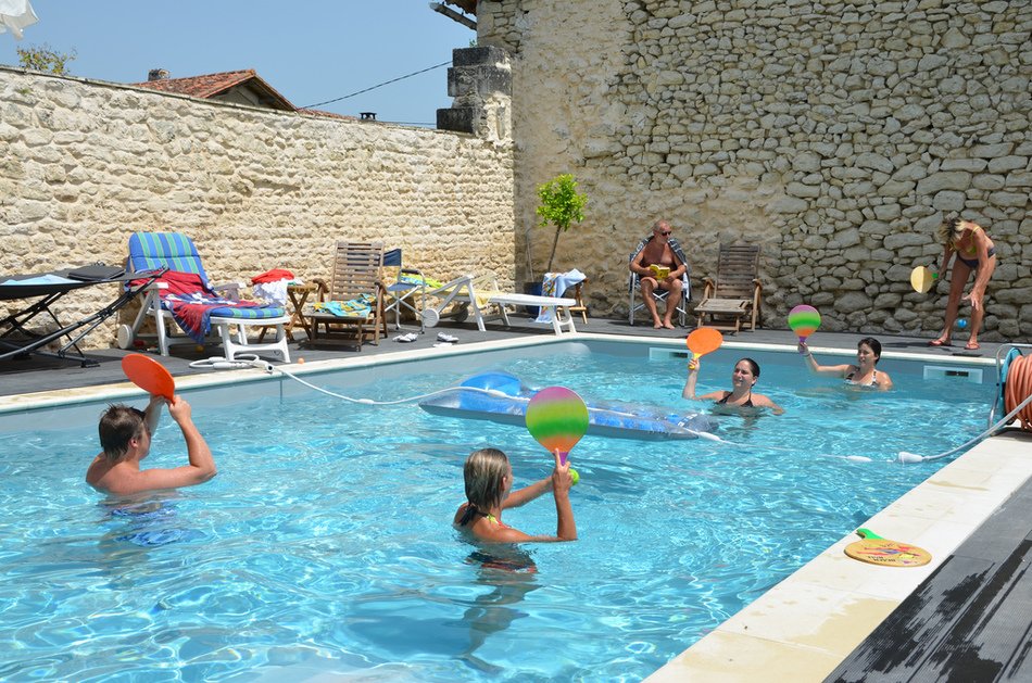 pool games on a sunny day