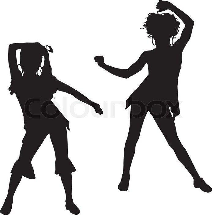 Children Dancing Silhouette N2