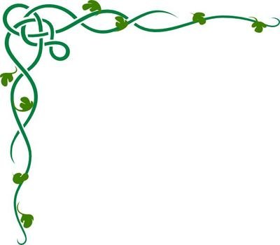 Shamrock Corner Border Clip Art