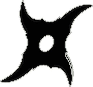 Ninja Star Clip Art N16