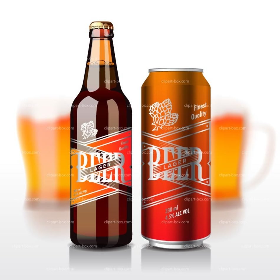 Beer in Can And Bottle at full mugs