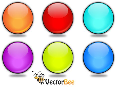 Clip art of colorful Buttons