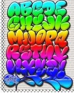 Graffiti Alphabet Bubble Letters A Z