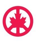 Canadian maple leaf on peace symbol