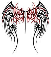 Tribal Angel Wings Tattoo drawing