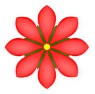 Red Flower Clip Art N32
