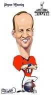 Peyton Manning Art drawing