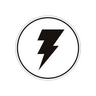 Circle With Lightning Bolt Logo N3