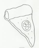 slice of pizza as a graphic illustration