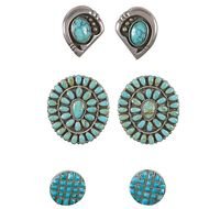 Lot 70 Navajo And Zuni Earrings