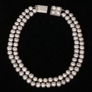 Lot 301 Navajo Silver And Turquoise Squash Blossom Necklace With