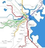 metro road on a boston map