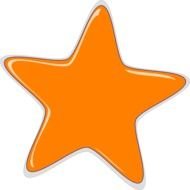 Orange Star Clip Art N11