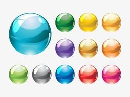 painted multi-colored glass balls