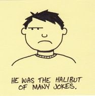 Cartoon Halibut drawing