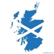 Map Of Scotland With Flag