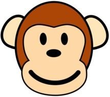 funny cartoon monkey face