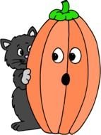 Cat Pumpkin Clip Art N2