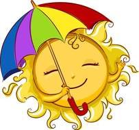 Summer Beach Umbrella Clip Art