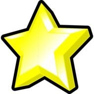 3D yellow star