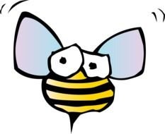 carzy Bee Clip Art drawing