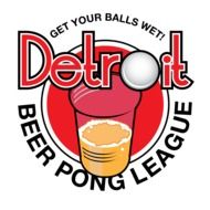 beer pong logo on a white background